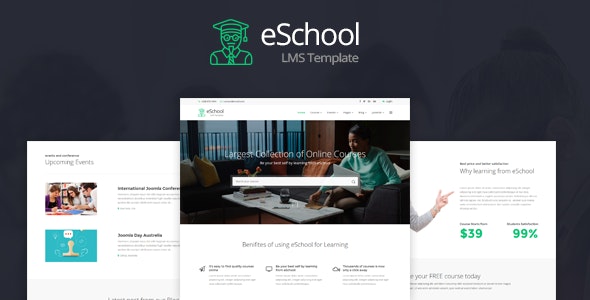 eSchool v1.0 – Education & Joomla LMS Template